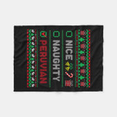 Nice Naughty Peruvian Christmas Checklist Peru Fleecedecke (Vorderseite (Horizontal))