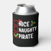 Nice Naughty Pirate Familie Matching Weihnachtslis Dosenkühler (Kanne Vorderseite)