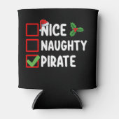 Nice Naughty Pirate Familie Matching Weihnachtslis Dosenkühler (Vorderseite)