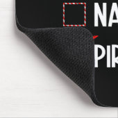 Nice Naughty Pirate Weihnachtsmann Mousepad (Ecke)