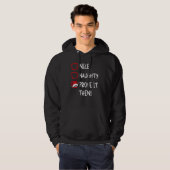 Nice Naughty Prove It Santa Christmas List X mas Hoodie (Vorne ganz)