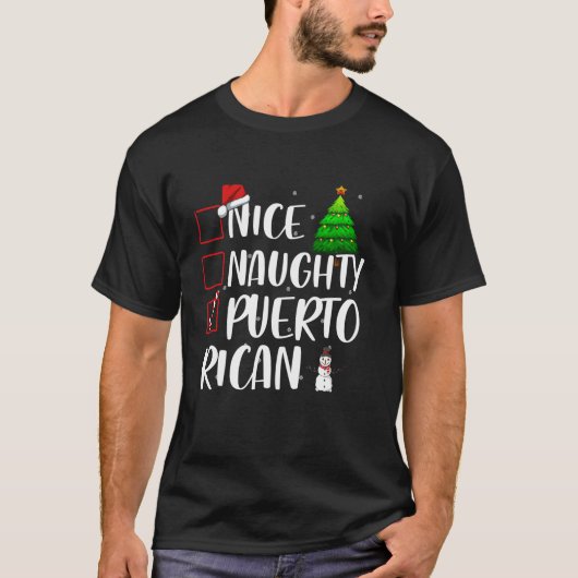 Nice Naughty Puerto Rican Christmas Matching Top (Vorderseite)