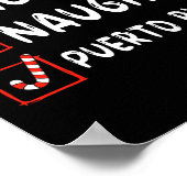 Nice Naughty Puerto Rican Christmas Puerto Rico He Poster (Ecke)