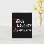 Nice Naughty Puerto Rican Christmas Puerto Rico Karte (Gelbe Blume)