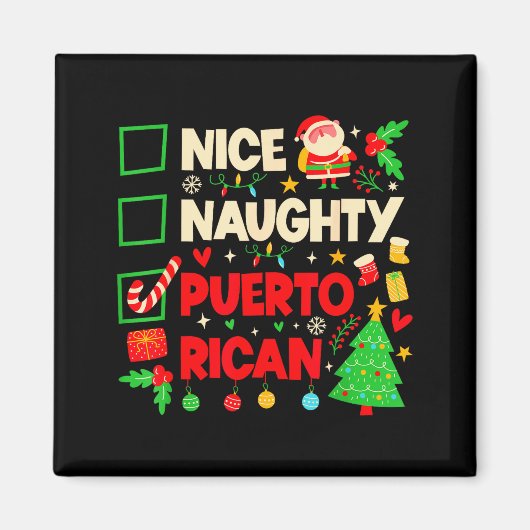 Nice Naughty Puerto Rican Puerto Rico Women Christ Magnet (Vorne)