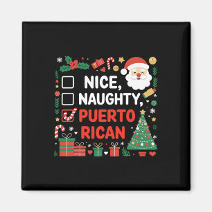 Nice Naughty Puerto Rico Weihnachten Magnet