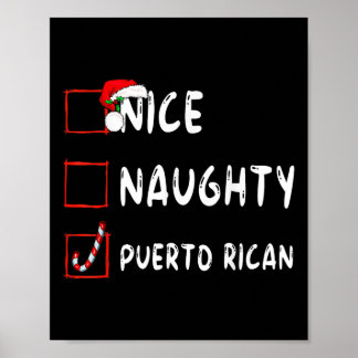 Nice Naughty Puerto Rico Weihnachten Puerto Rico 1 Poster