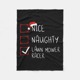 Nice Naughty Rasenmäher Racer Liste Weihnachten We Fleecedecke