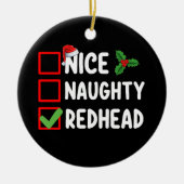 Nice Naughty Redhead Familie Matching Christmas Li Keramik Ornament (Vorne)