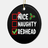 Nice Naughty Redhead Familie Matching Christmas Li Keramik Ornament (Links)