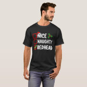 Nice Naughty Redhead Familie Matching Christmas Li T-Shirt (Vorne ganz)