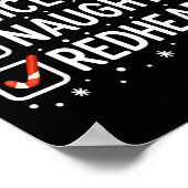 Nice Naughty Redhead Funny Christmas Quote  Poster (Ecke)