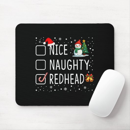 Nice Naughty Redhead Mousepad (Mit Mouse)
