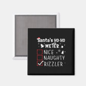 Nice Naughty Rizzler Weihnachtsliste Xmas Rizz San Magnet (Vorderseite/Rückseite)