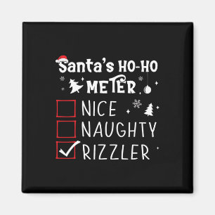 Nice Naughty Rizzler Weihnachtsliste Xmas Rizz San Magnet