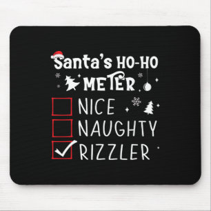 Nice Naughty Rizzler Weihnachtsliste Xmas Rizz San Mousepad