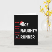 Nice Naughty Runner Running Womens Mens Funny Chri Karte (Gelbe Blume)