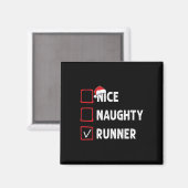 Nice Naughty Runner Running Womens Mens Funny Chri Magnet (Vorderseite/Rückseite)