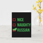Nice Naughty Russisch Funny Uggli Weihnachten Karte (Gelbe Blume)