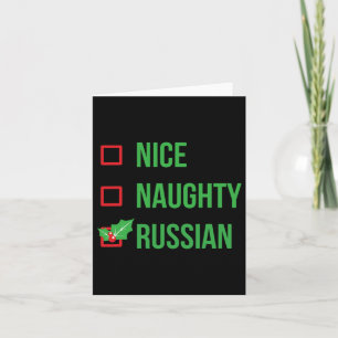 Nice Naughty Russisch Funny Uggli Weihnachten Karte