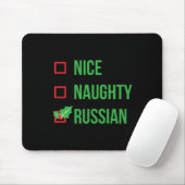Nice Naughty Russisch Funny Uggli Weihnachten Mousepad (Mit Mouse)
