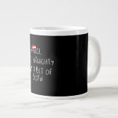 Nice Naughty Santa Hat Humor Vibe  Jumbo-Tasse (Vorderseite Rechts)
