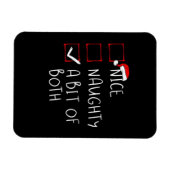 Nice Naughty Santa Hat Humor Vibe Magnet (Horizontal)