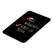 Nice Naughty Santa Hat Humor Vibe Magnet (Linke Seite)