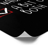 Nice Naughty Santa Hat Humor Vibe  Poster (Ecke)