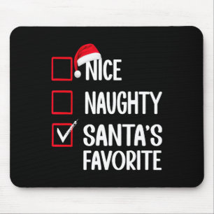 Nice Naughty Santa's Lieblings-Weihnachtsliste San Mousepad