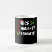 Nice Naughty Sarcastic Weihnachtsliste Sarcaso Kaffeetasse (Mittel)