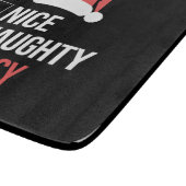 Nice Naughty Sassy Weihnachtsliste Schneidebrett (Ecke)