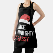 Nice Naughty Sassy Weihnachtsliste Schürze (InSitu)
