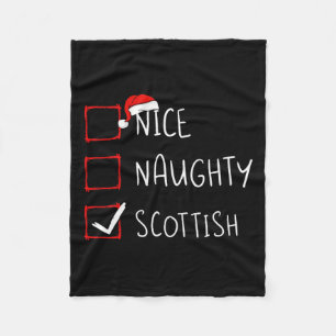 Nice Naughty Scottish Christmas Scotland Heritage Fleecedecke