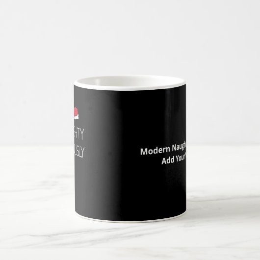 Nice Naughty Seriously Christmas Modern Style Kaffeetasse (Mittel)