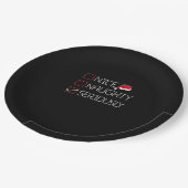 Nice Naughty Seriously Christmas Modern Style Pappteller (Schrägansicht)