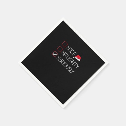 Nice Naughty Seriously Christmas Modern Style  Serviette (Ecke)