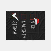 Nice Naughty Sigma List Santa Claus Funny Sarcasti Fleecedecke (Vorderseite (Horizontal))
