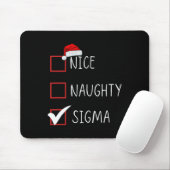 Nice Naughty Sigma List Santa Claus Funny Sarcasti Mousepad (Mit Mouse)