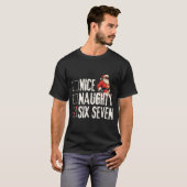 Nice Naughty Six Seven Brainrot Meme 67 Santa Funn T-Shirt (Vorne ganz)