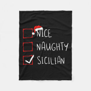 Nice Naughty Sizilian Christmas Sizilien Heritage Fleecedecke