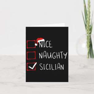Nice Naughty Sizilian Christmas Sizilien Heritage Karte