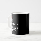 Nice Naughty Softball Player Funny Christmas List Kaffeetasse (Vorderseite Links)