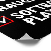 Nice Naughty Softball Player Funny Christmas List Poster (Ecke)