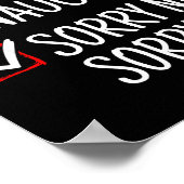 Nice Naughty Sorry Not Sorry Funny Christmas Poster (Ecke)