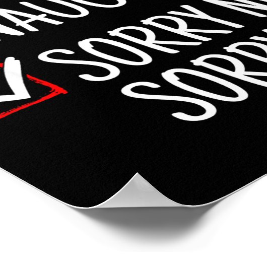 Nice Naughty Sorry Not Sorry Funny Christmas Poster (Ecke)