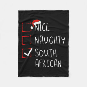 Nice Naughty South African Christmas Südafrika Fleecedecke