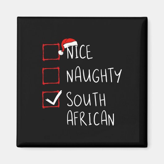 Nice Naughty South African Christmas Südafrika Magnet (Vorne)