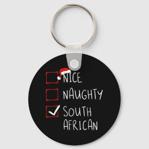 Nice Naughty South African Christmas Südafrika Schlüsselanhänger