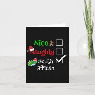 Nice Naughty South African Südafrika Weihnachten Karte